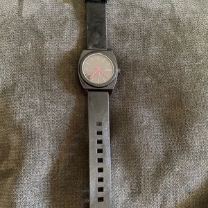 Black unisex Nixon watch with rubber band